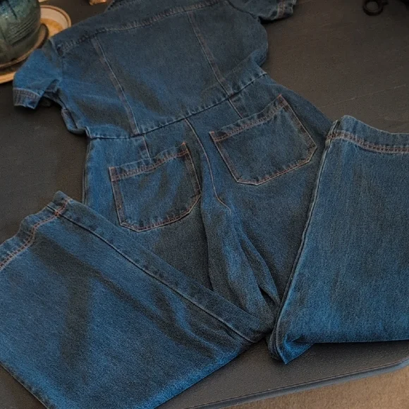 Porridge Anthropologie Blue Denim Maggie JumpSuit - Picture 10 of 10